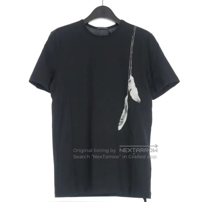 Ann Demeulemeester Ann Demeulemeester Size S 23FW Black Feather Streamer T-Shi Size S / US 4 / IT 40 - 1 Thumbnail
