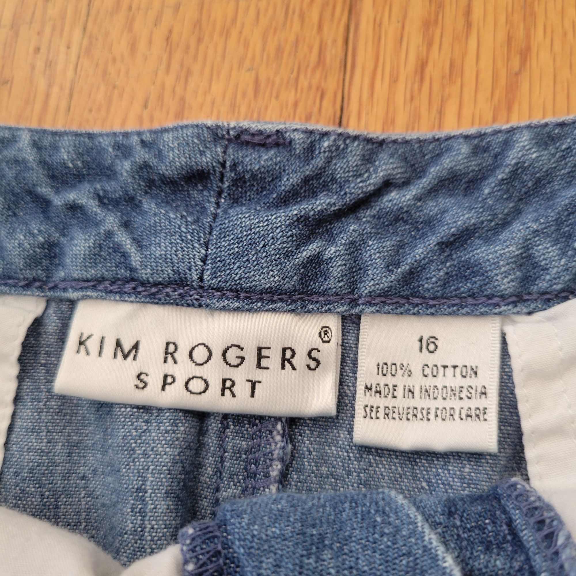 Vintage Kim Rogers Sport Denim Maxi Skirt 16 Cotton Blue Jean Modest Size 38" / US 16 / IT 52 - 4 Thumbnail