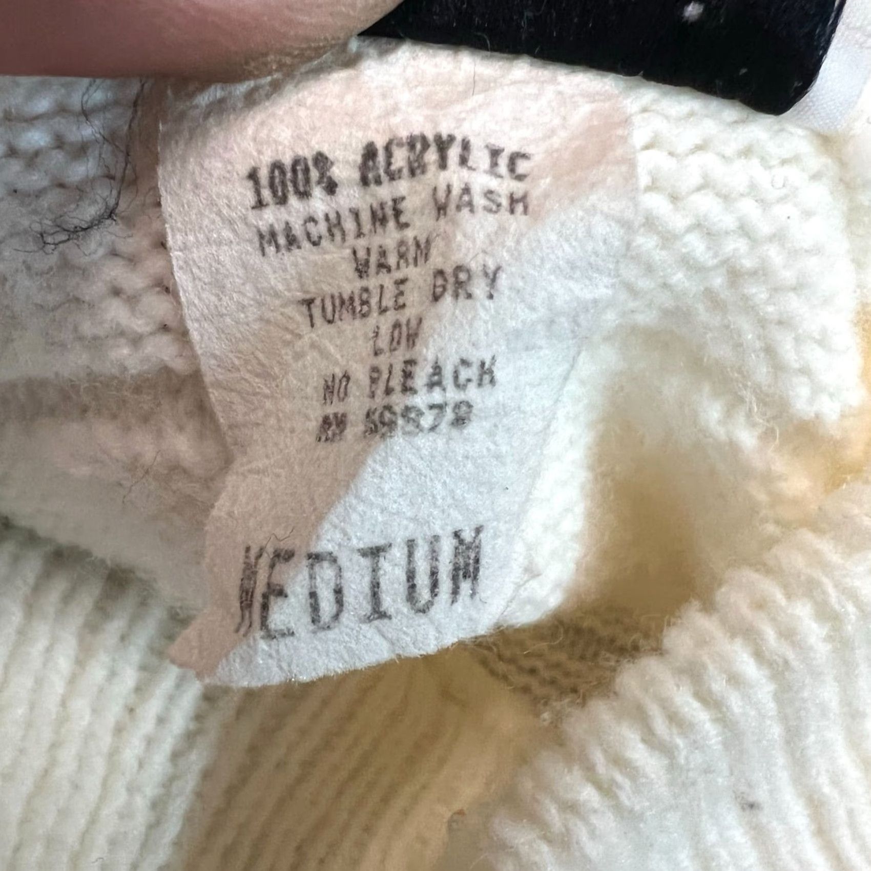Vintage Bears Crossing Womens Geometric Ivory Knit Sweater Size M USA Made Long Sleeves Size M / US 6-8 / IT 42-44 - 7 Thumbnail