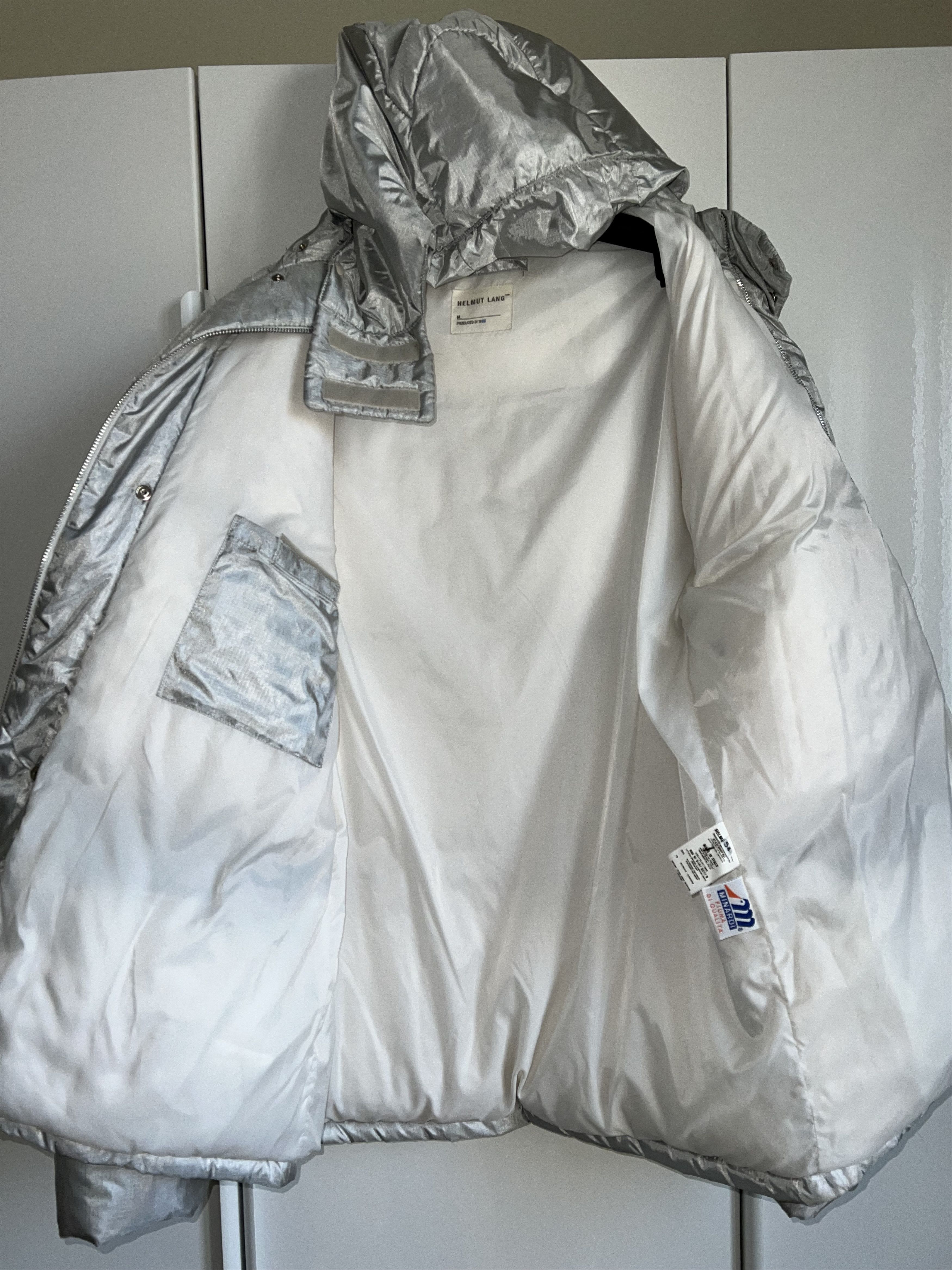 Helmut Lang HELMUT LANG aluminum blend nylon goose puffer 54 Size US L / EU 52-54 / 3 - 9 Thumbnail