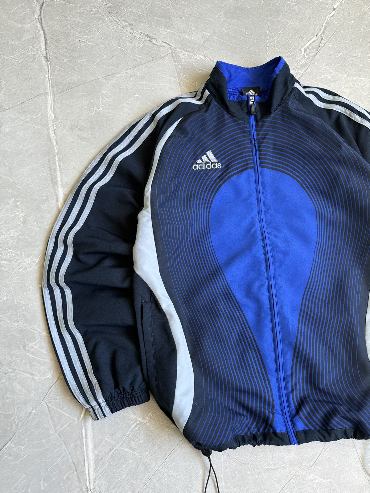 Adidas Vintage 2000s Adidas Zip Track Jacket Drill Soccer Style Size US S / EU 44-46 / 1 - 3 Thumbnail