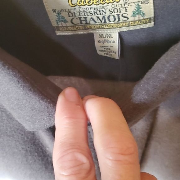 Other Cabela's Y2K Pima Cotton Flannel Grey Elk Printed Chamois LS Size US XL / EU 56 / 4 - 5 Thumbnail