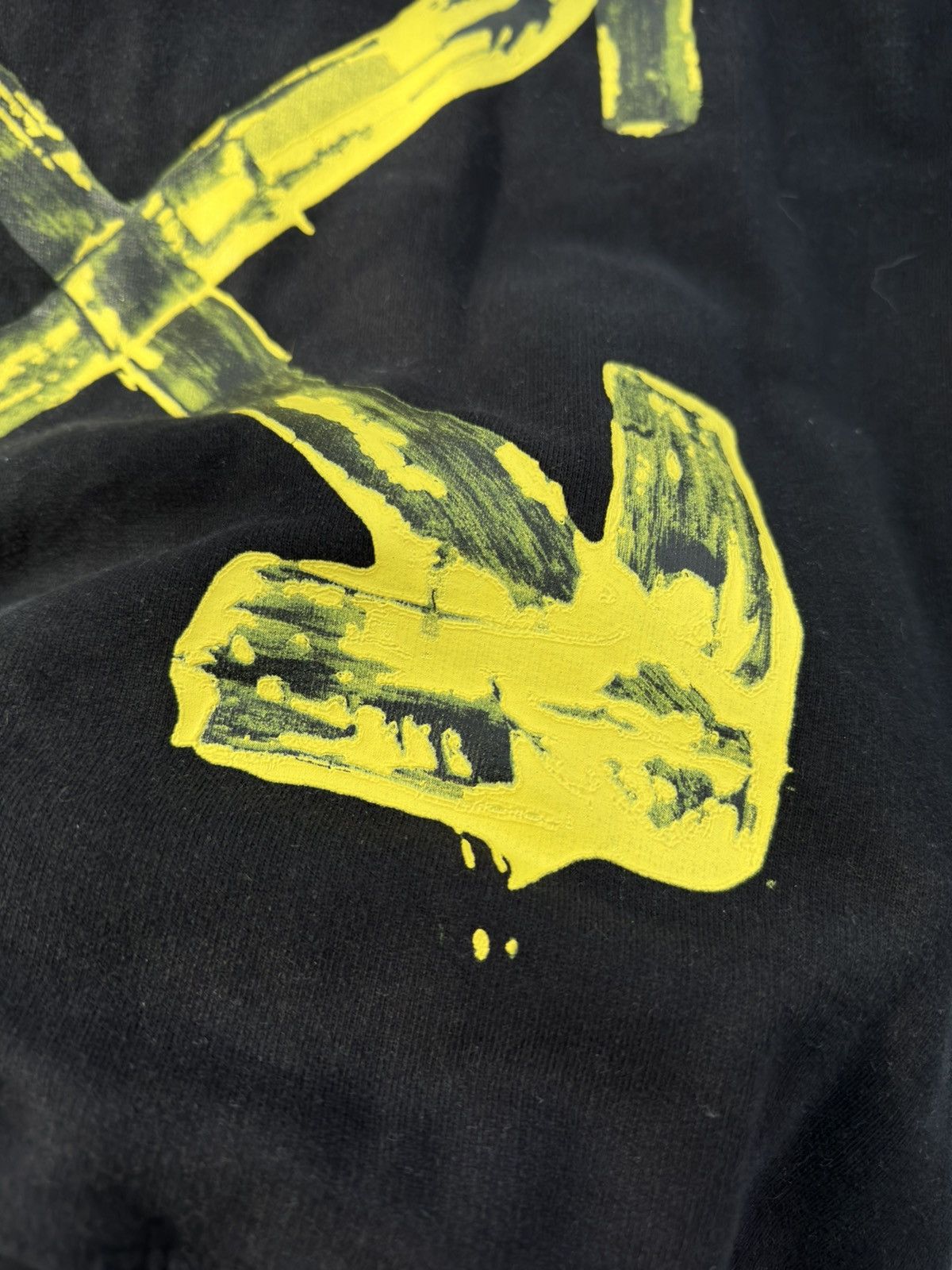 Off-White Off White Yellow Black Acrylic Arrow Logo Sweathsirt Size US L / EU 52-54 / 3 - 6 Thumbnail