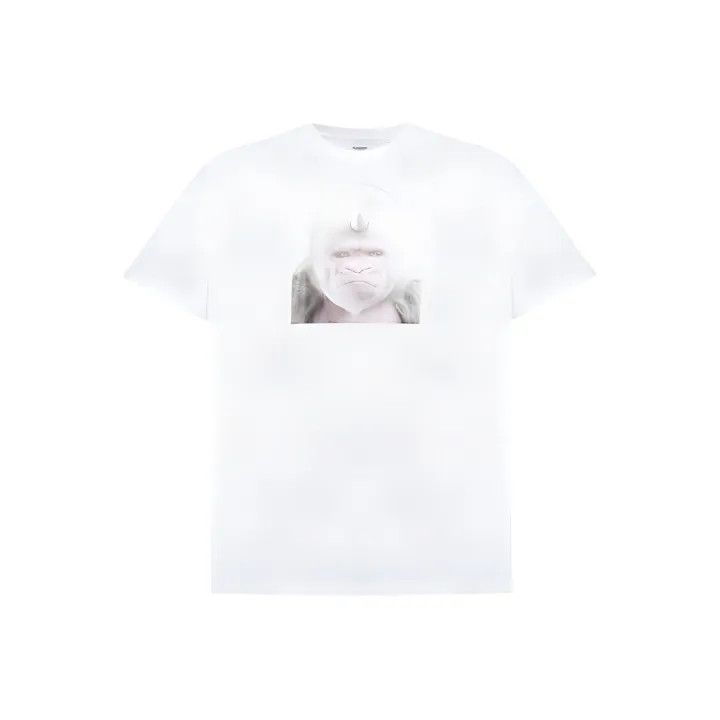Burberry Burberry White Short Sleeve T-Shirt with Print Size US M / EU 48-50 / 2 - 1 Thumbnail