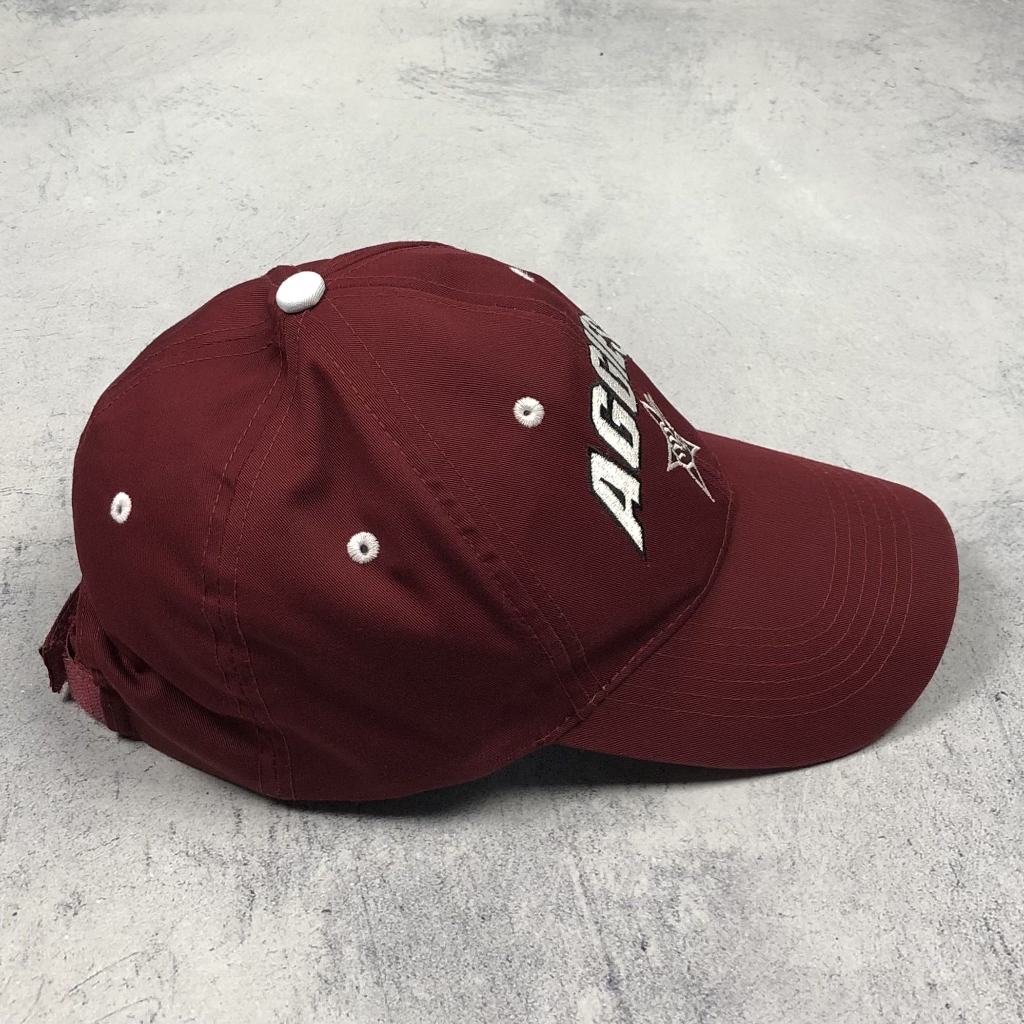 NCAA 90s NCAA Aggies Texas A&M Burgundy Men’s Vintage Cap retro Size ONE SIZE - 5 Thumbnail