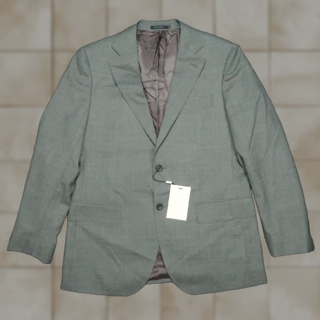 Suitsupply Suitsupply Blazer Men 44R Slim Fit Mid Gray Pure Wool Double-Vented Business Casual Size 44R - 1 Thumbnail