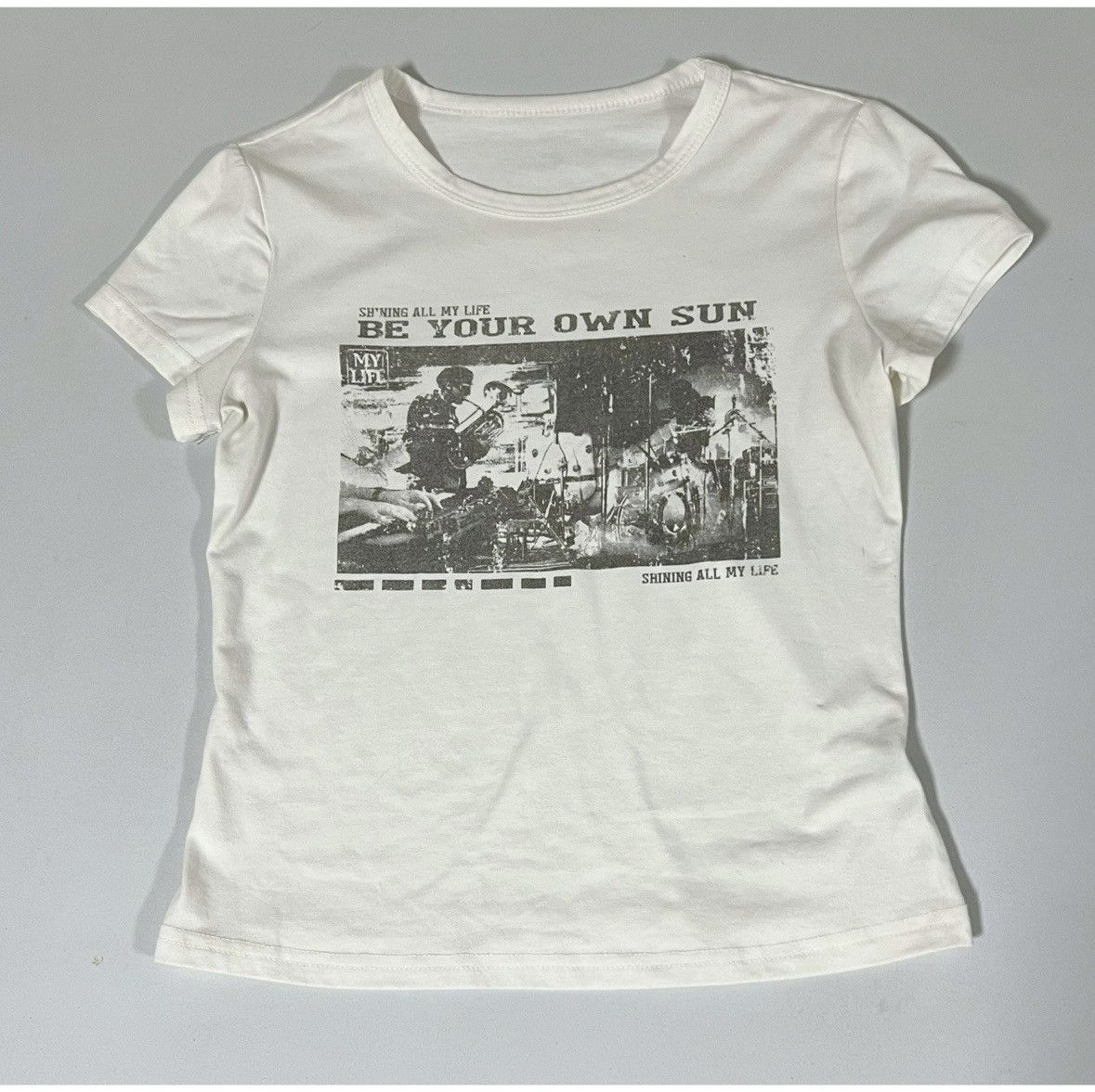 Band Tees White ‘Be Your Own Sun’ Graphic T-Shirt Top Tee Size S 🤍 Size S / US 4 / IT 40 - 1 Thumbnail