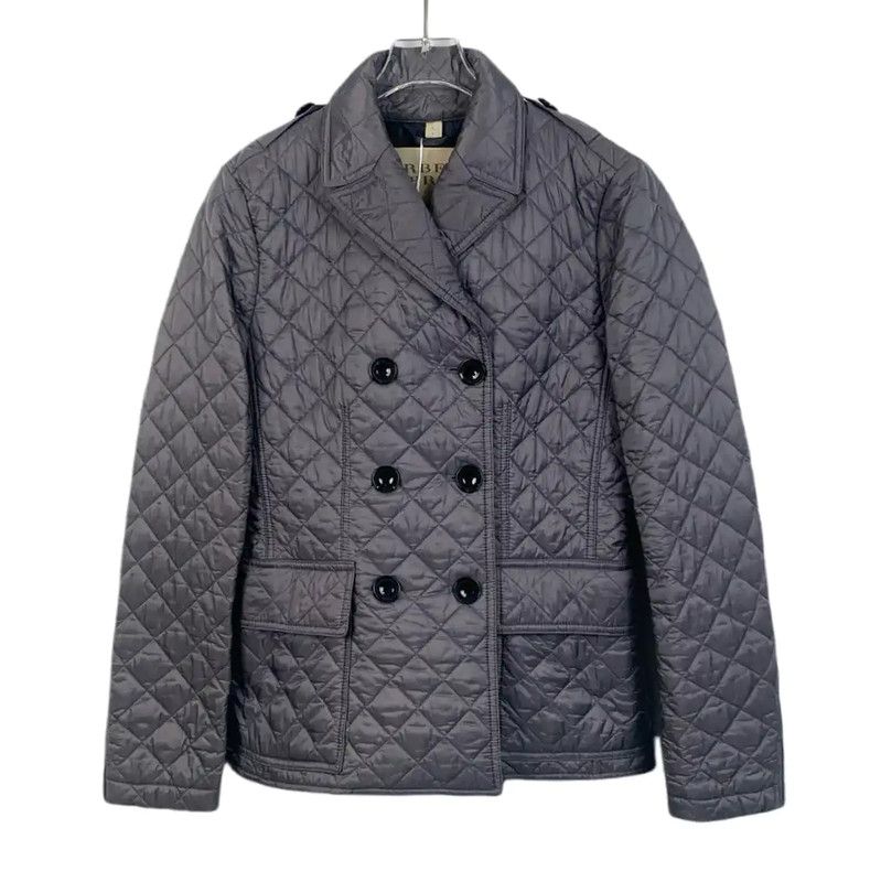Burberry Burberry Women's Gray Quilted Down Coat Size S / US 4 / IT 40 - 1 Thumbnail