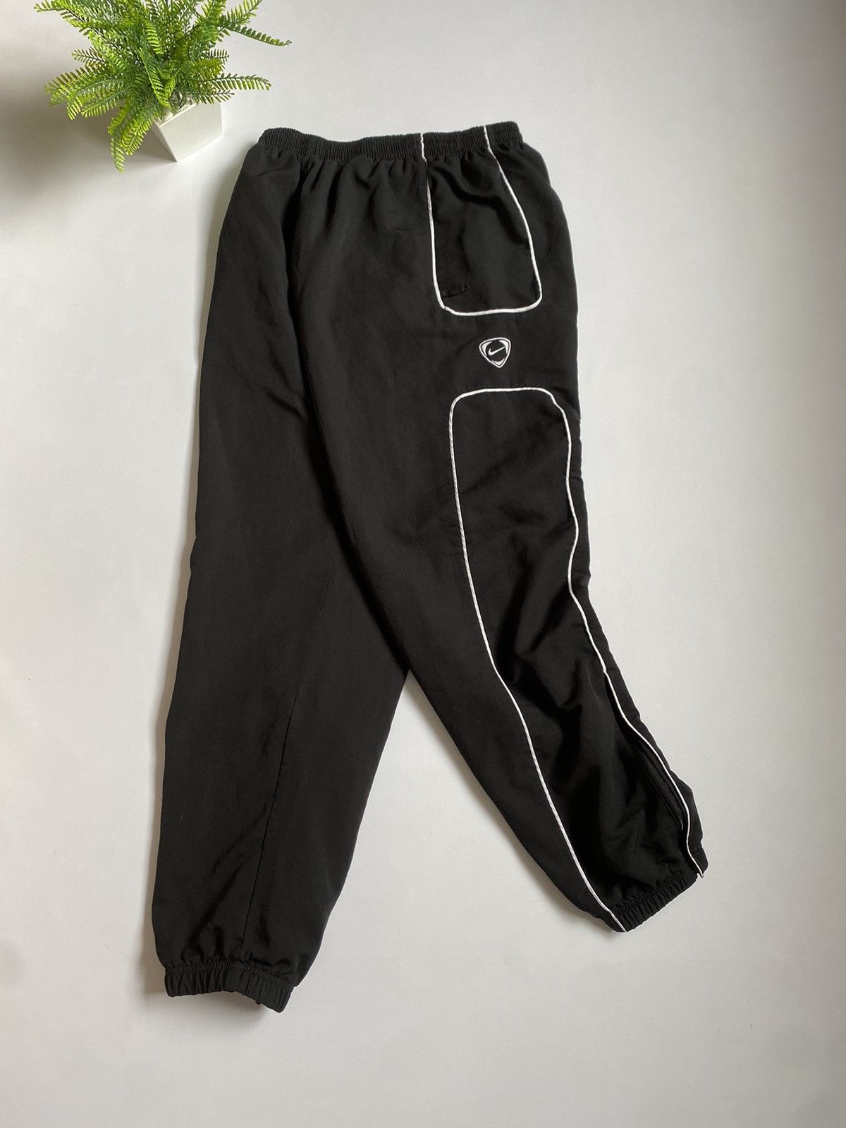 image of Nike Track Pants Nylon Y2K Drill Size L/xl in Black, Men's