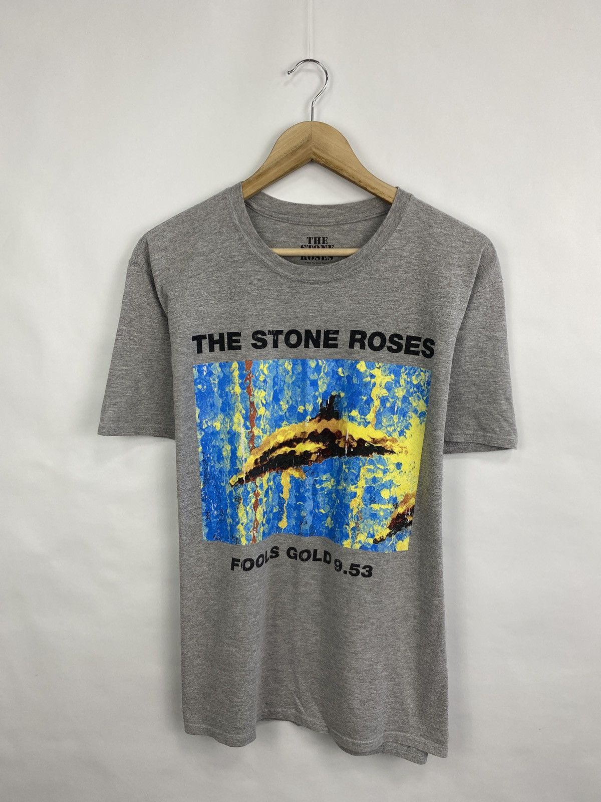 Band Tees × Vintage 🇬🇧 Vintage Y2K The Stone Roses Fools Gold T-Shirt Rare Retro Size US XL / EU 56 / 4 - 3 Thumbnail