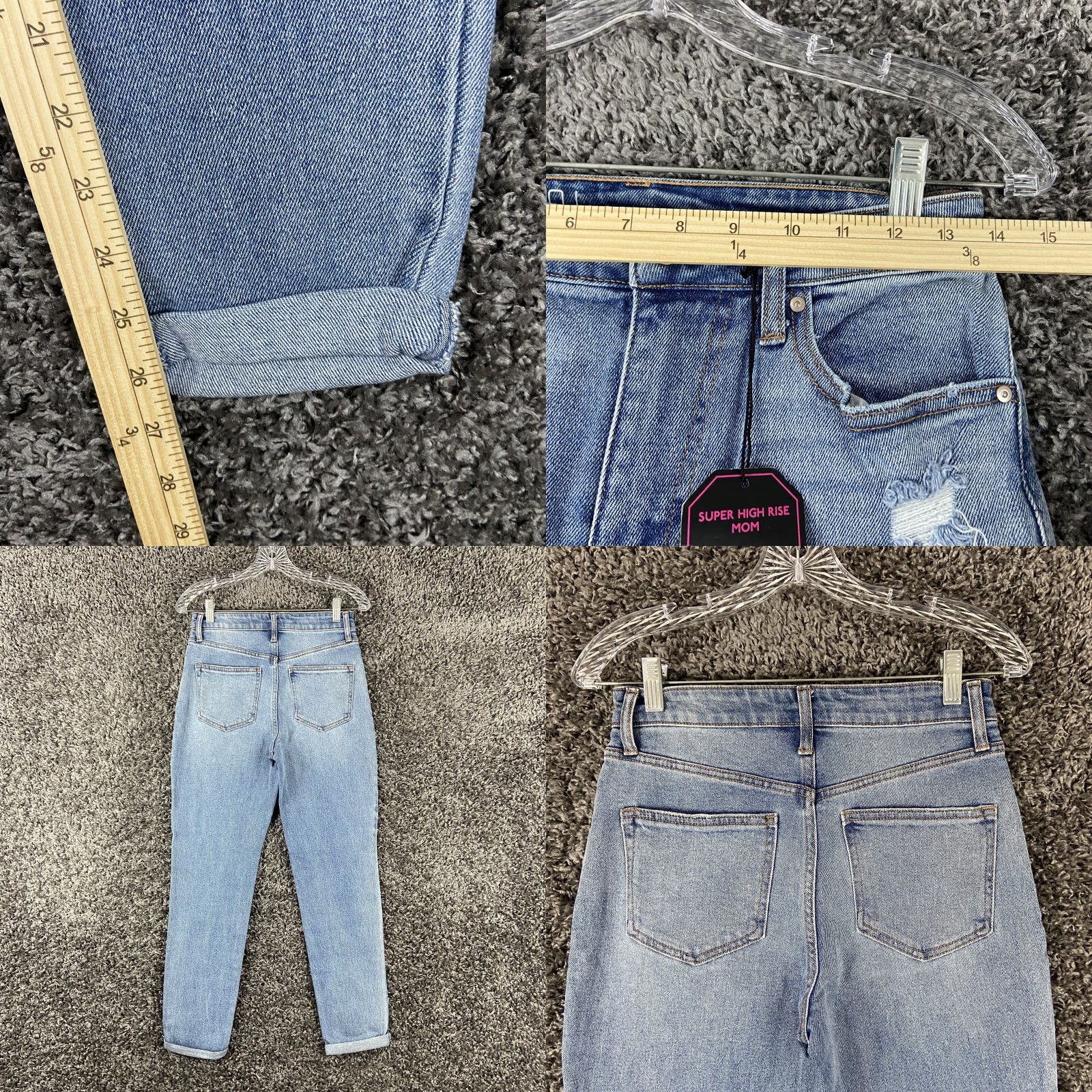 Vintage No Boundaries Jeans Women’s 5 Blue Mom Super High Rise NEW Size ONE SIZE - 8 Thumbnail