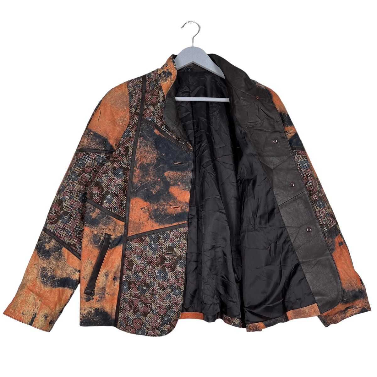 Japanese Brand 🔥 RARE VINTAGE PATCHWORK LEATHER JACKET NICE DESIGN Size US M / EU 48-50 / 2 - 9 Thumbnail