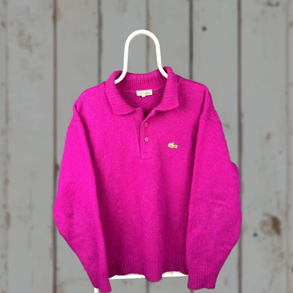 Lacoste Lacoste Knit Sweater Wool Purple Vintage 6 Heavyweight Crew Neck Pullover Mens 90s London Cotton Wool Knit Size US S / EU 44-46 / 1 - 1 Thumbnail