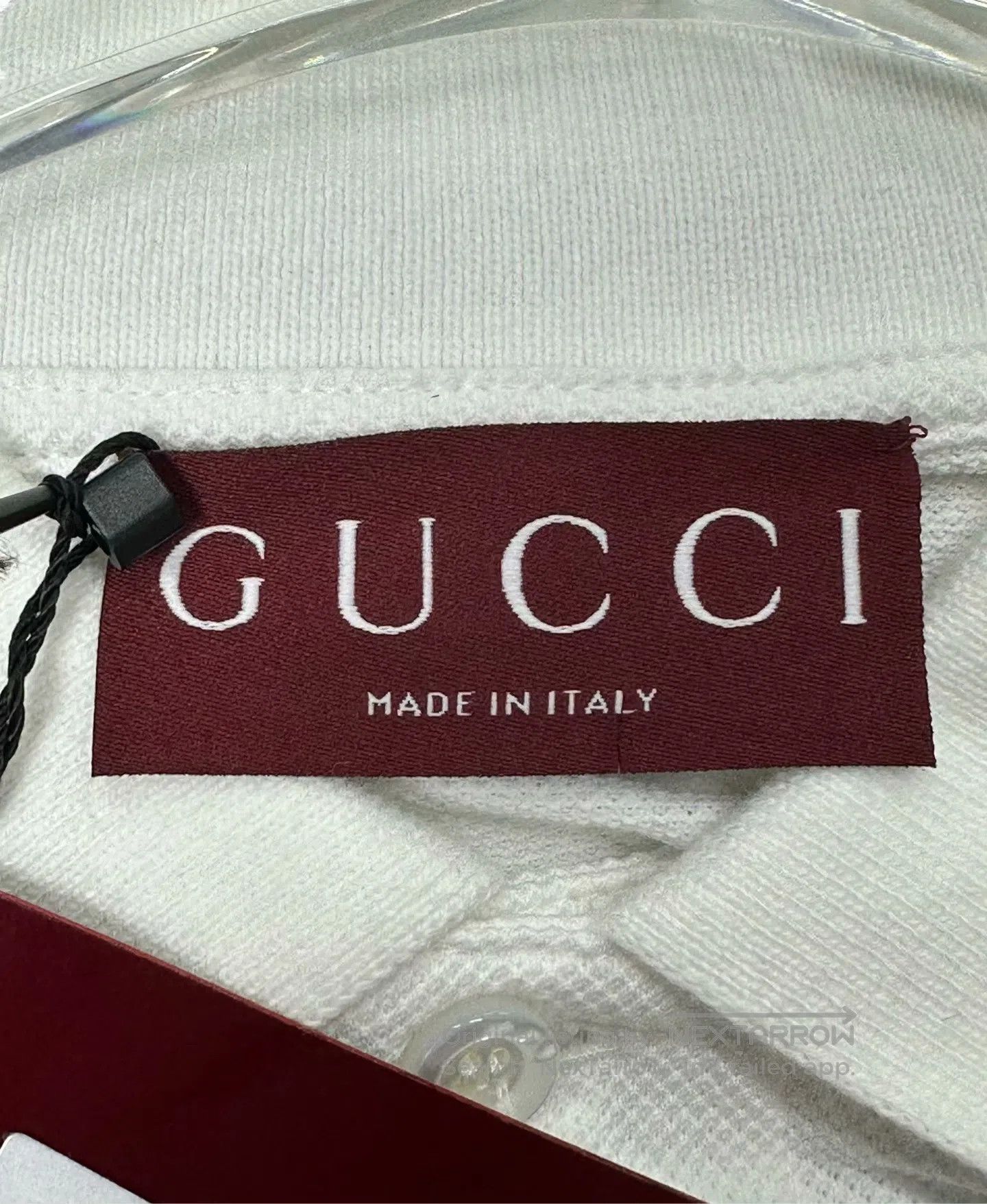Gucci Guicci White Stripe Logo Short Sleeve Polo Shirt| Size US S / EU 44-46 / 1 - 4 Thumbnail