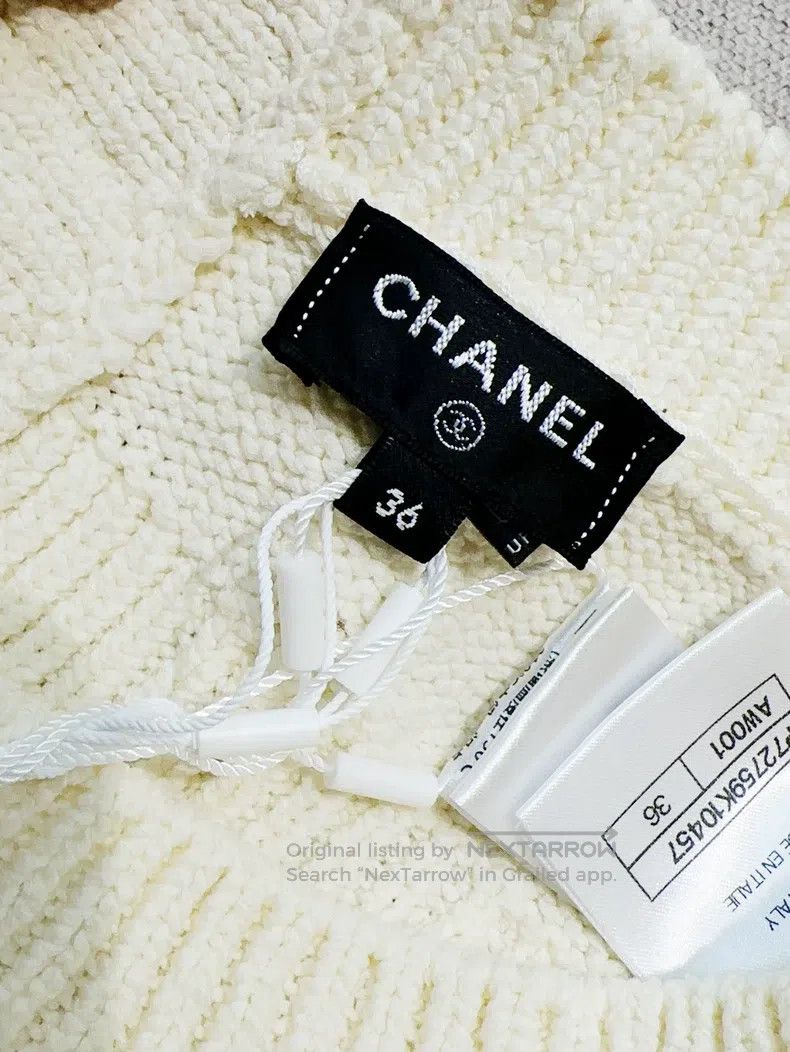 Chanel Chanel 22S white knitted bra vest Size XS / US 0-2 / IT 36-38 - 5 Thumbnail