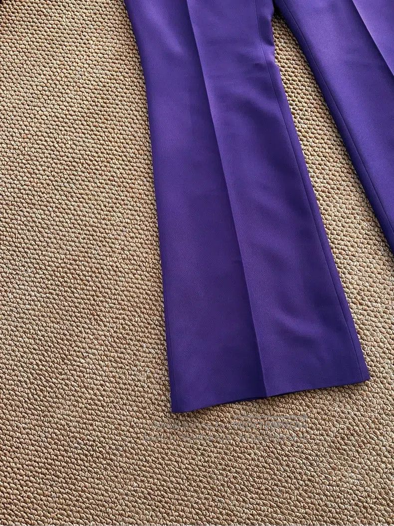 Gucci Gucci Casual and fashionable retro purple flared pants Size 32" / US 10 / IT 46 - 4 Thumbnail