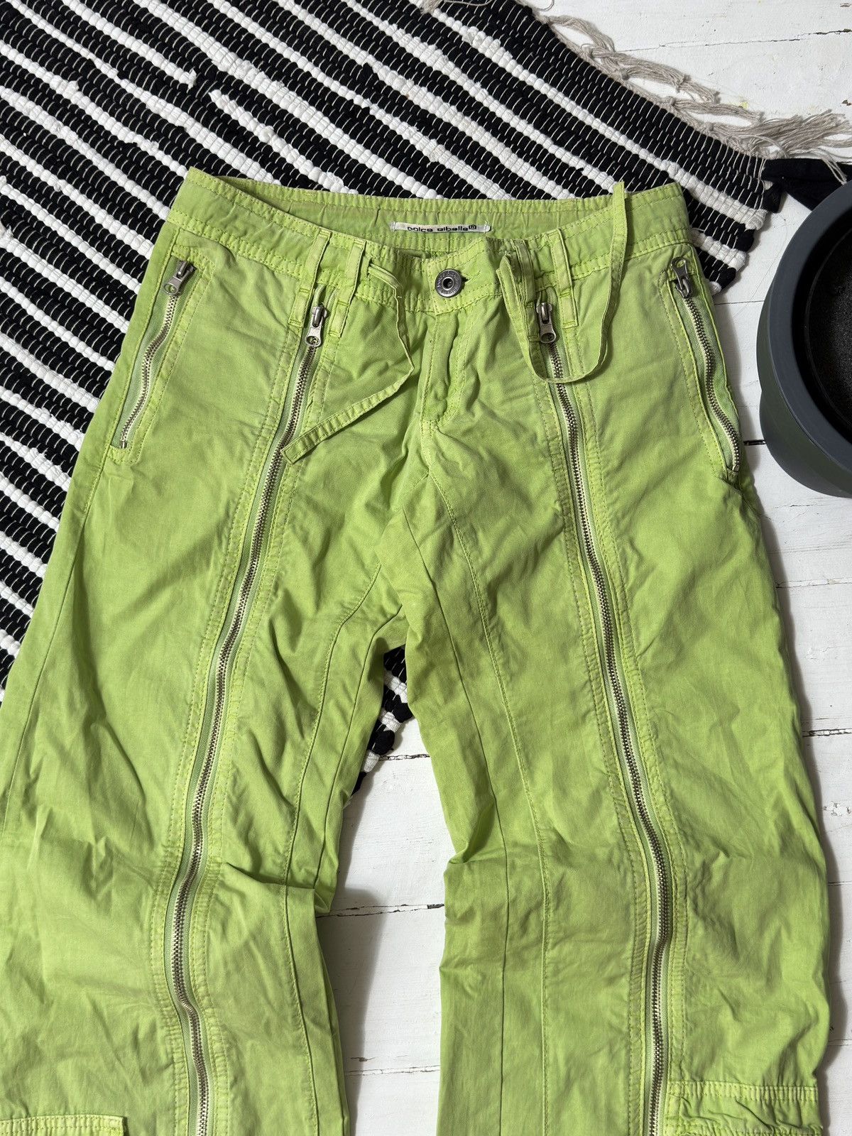 Other VINTAGE DOLCE RIBELLA AVANT GARDE GULL ZIPPER PANTS Size 26" / US 2 / IT 38 - 7 Thumbnail