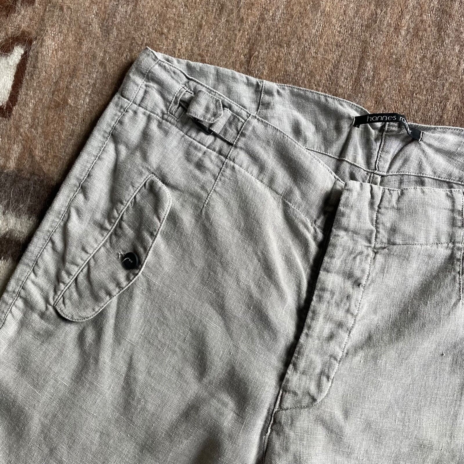 hannes roether Hannes Roether Linen Summer Shorts Size L 9170AC Size US 34 / EU 50 - 3 Thumbnail