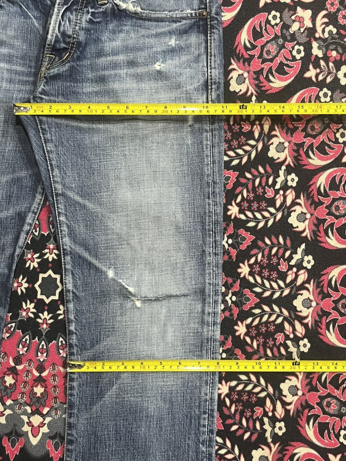 Hysteric Glamour Japanese Brand Hysteric Glamour Blue Whisker Studded Jeans Size US 30 / EU 46 - 20 Thumbnail