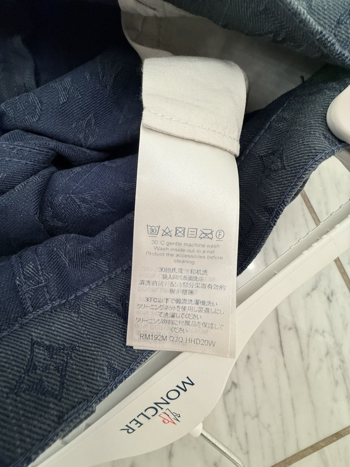 Louis Vuitton × Virgil Abloh Louis Vuitton Monogram Denim Jeans Navy Blue US 30 Size US 30 / EU 46 - 4 Thumbnail