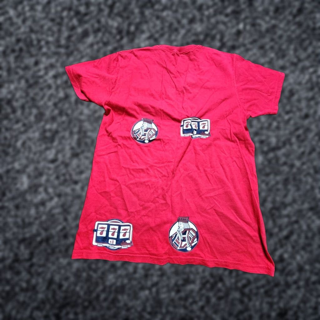 Hanes VINTAGE 80s Mens M Slots Poker Casino Lucky T-Shirt Distressed Hanes Red Short Sleeve Graphic Tee Mens M Size S/M Grunge 1980s Size US S / EU 44-46 / 1 - 1 Thumbnail