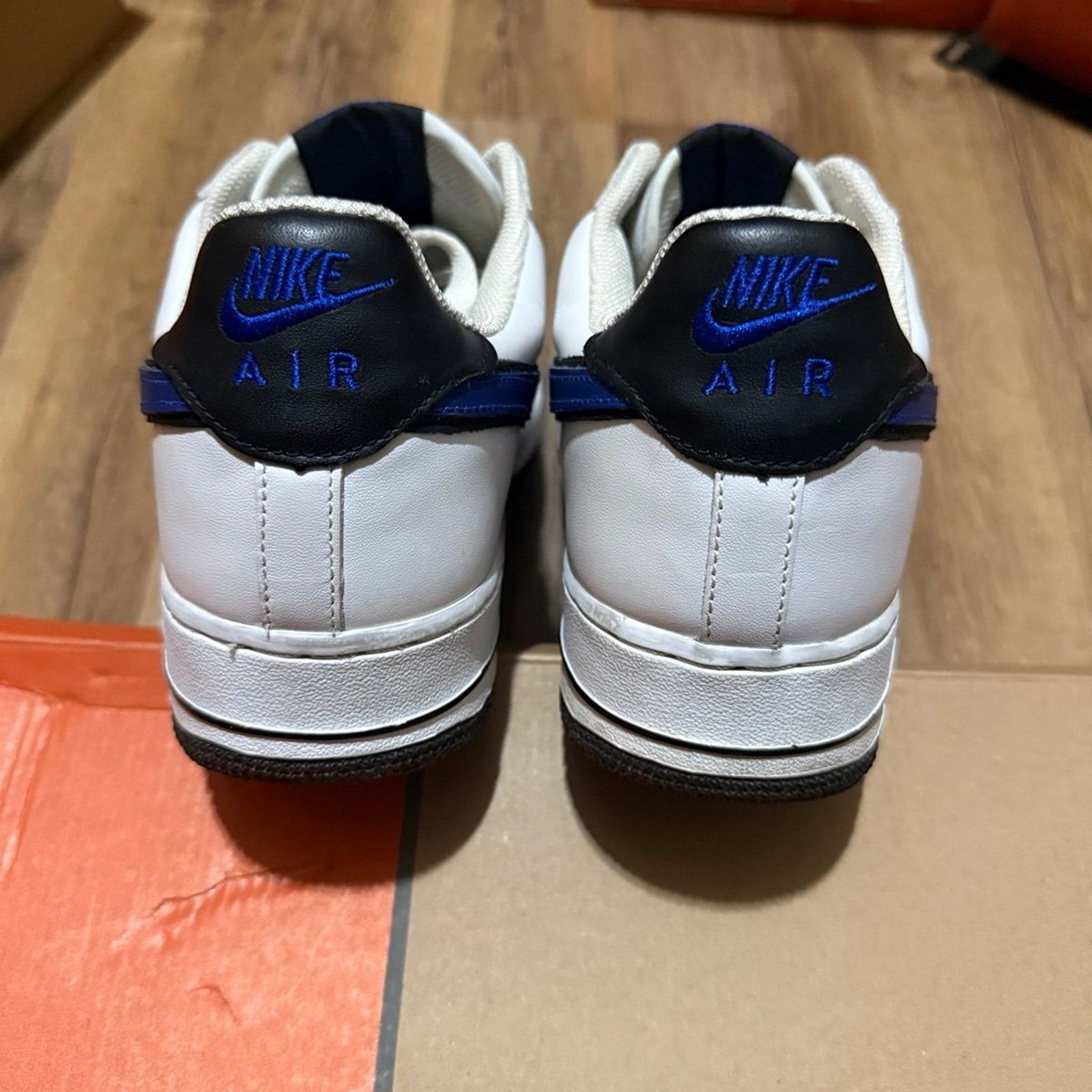 Nike 2004 Nike Air Force 1 White Sport Royal Black Size US 11 / EU 44 - 4 Thumbnail