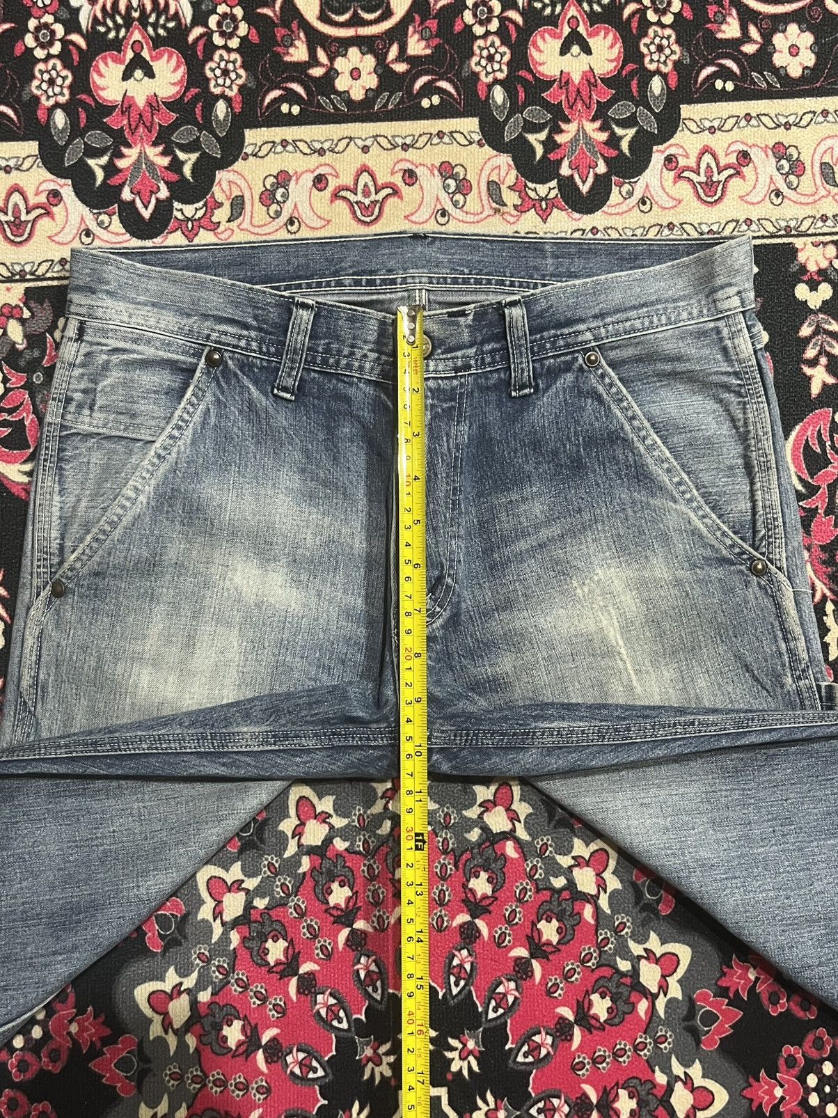 Oshkosh ⚡️Vintage⚡️Oshkosh Carpenter Distressed Blue Washed Jeans Size US 31 - 13 Thumbnail
