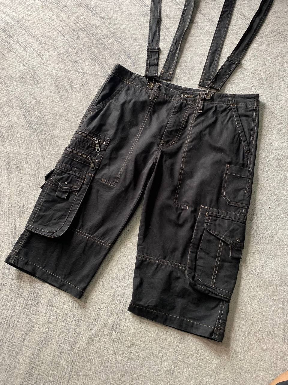 semanticdesign Semantic Design Japan Tactical Cargo Shorts With Suspenders Size US 34 / EU 50 - 2 Thumbnail