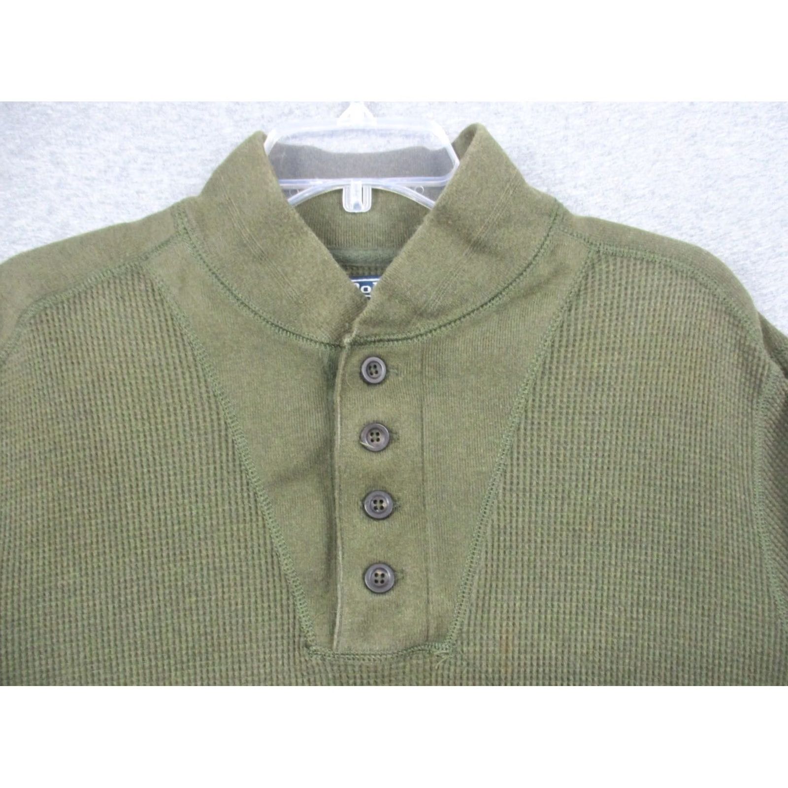 Polo Ralph Lauren Polo Ralph Lauren Sweater Men's Green XL Button Collar Thermal Ribbed Size US XL / EU 56 / 4 - 2 Thumbnail