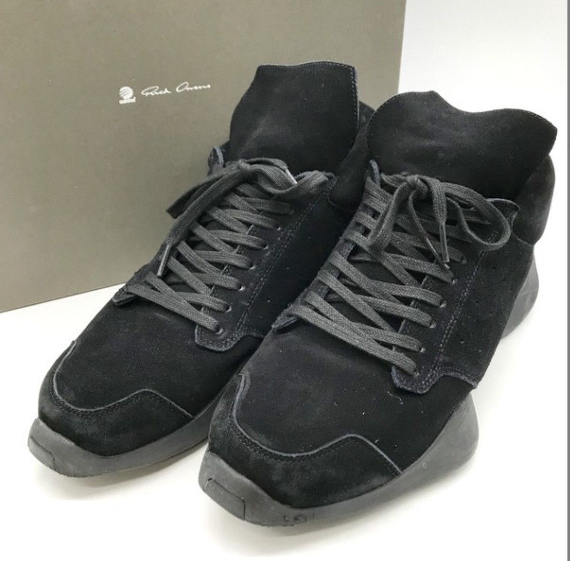 Adidas × Rick Owens Rick Owens Triple Black Runners Size US 10 / EU 43 - 1 Thumbnail