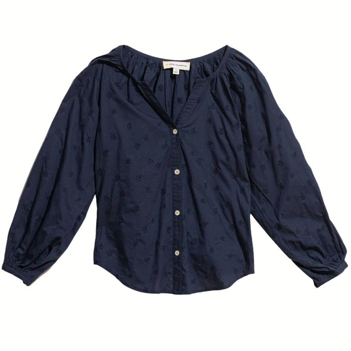 Designer KERRI ROSENTHAL Charlie Blouse In Indigo | Grailed