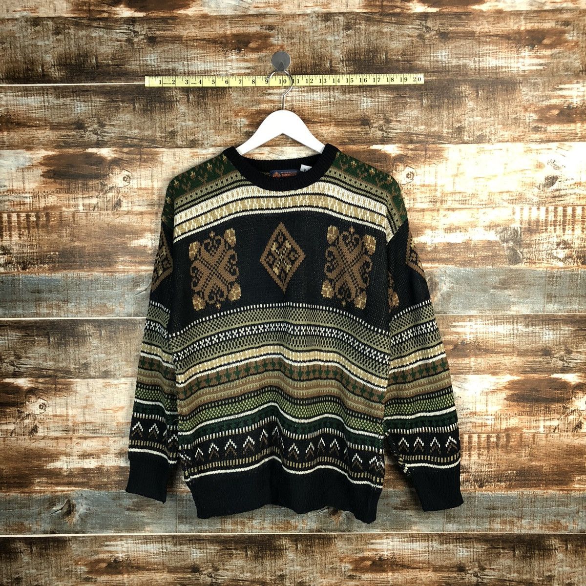 Homespun Knitwear Bamboo Club Green Knitwear vintage #A1689 Size US M / EU 48-50 / 2 - 1 Thumbnail