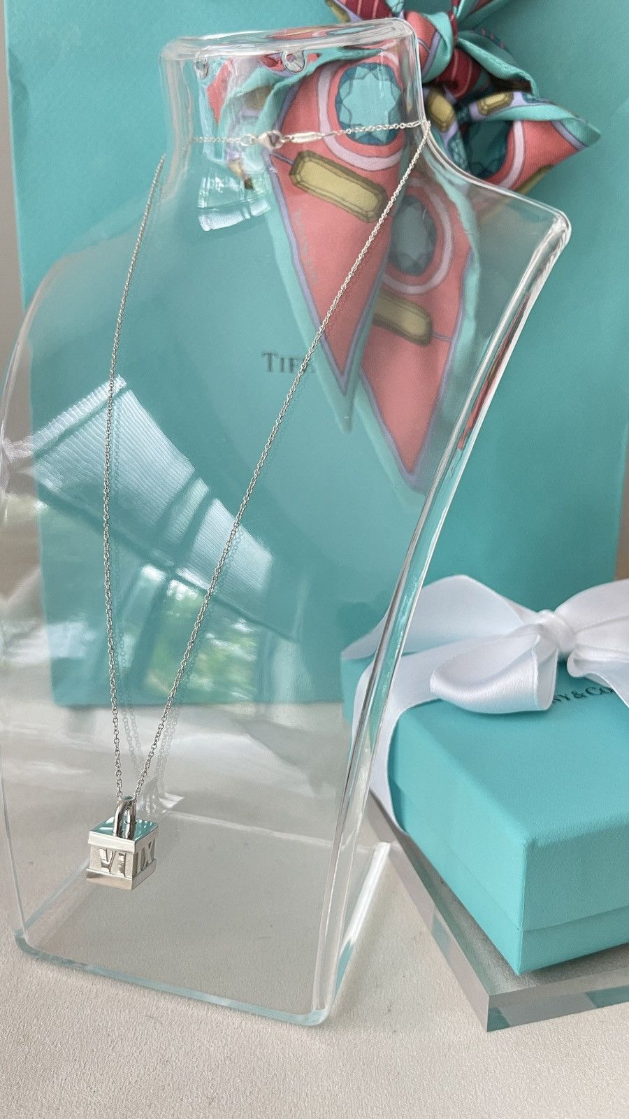 Tiffany & Co. Tiffany & Co. Atlas Cube Pendant Silver 16” $400 NEW Size ONE SIZE - 2 Thumbnail