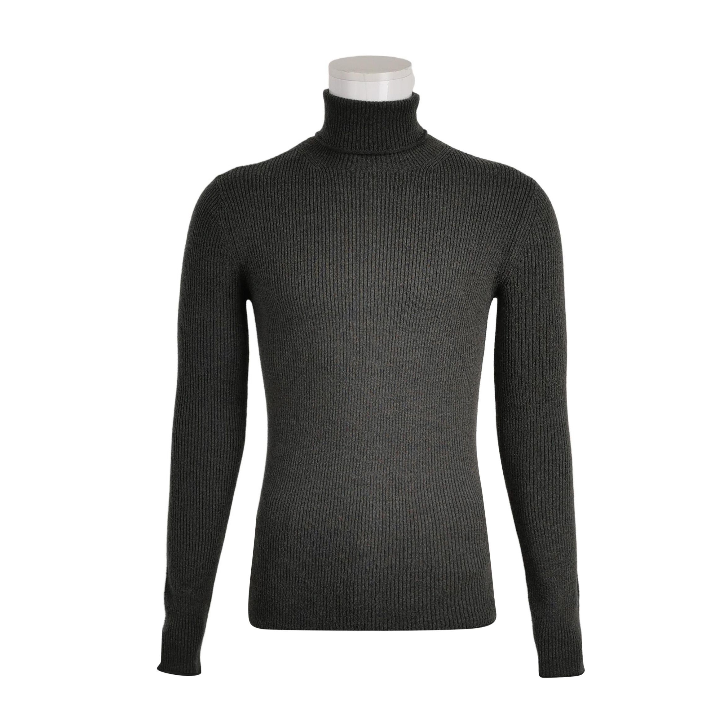 Acne Studios M Wool Blend Solid Turtleneck Sweater