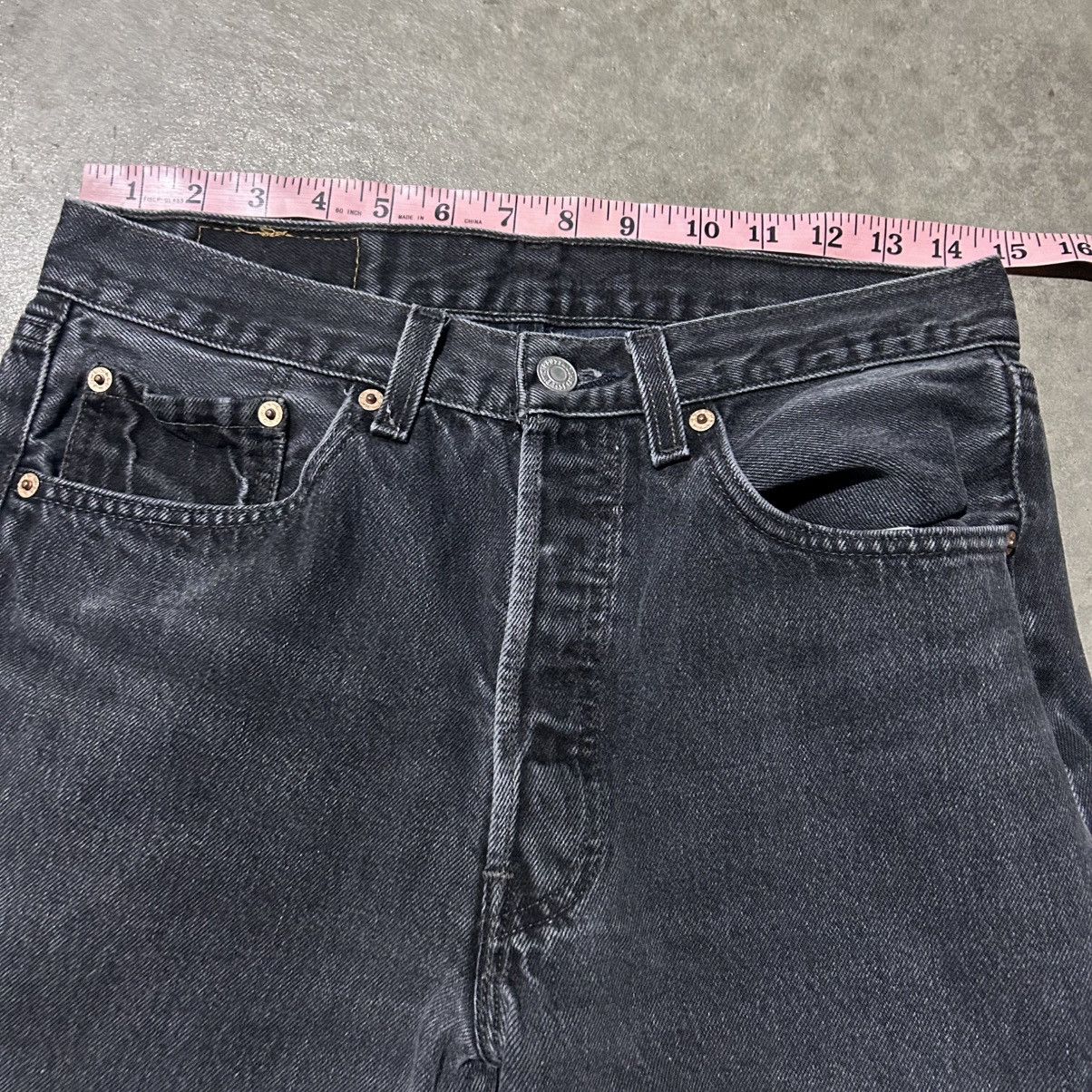 Levi's Vintage 90s Levis 501 faded black jeans 28x24 Size US 29 - 6 Thumbnail