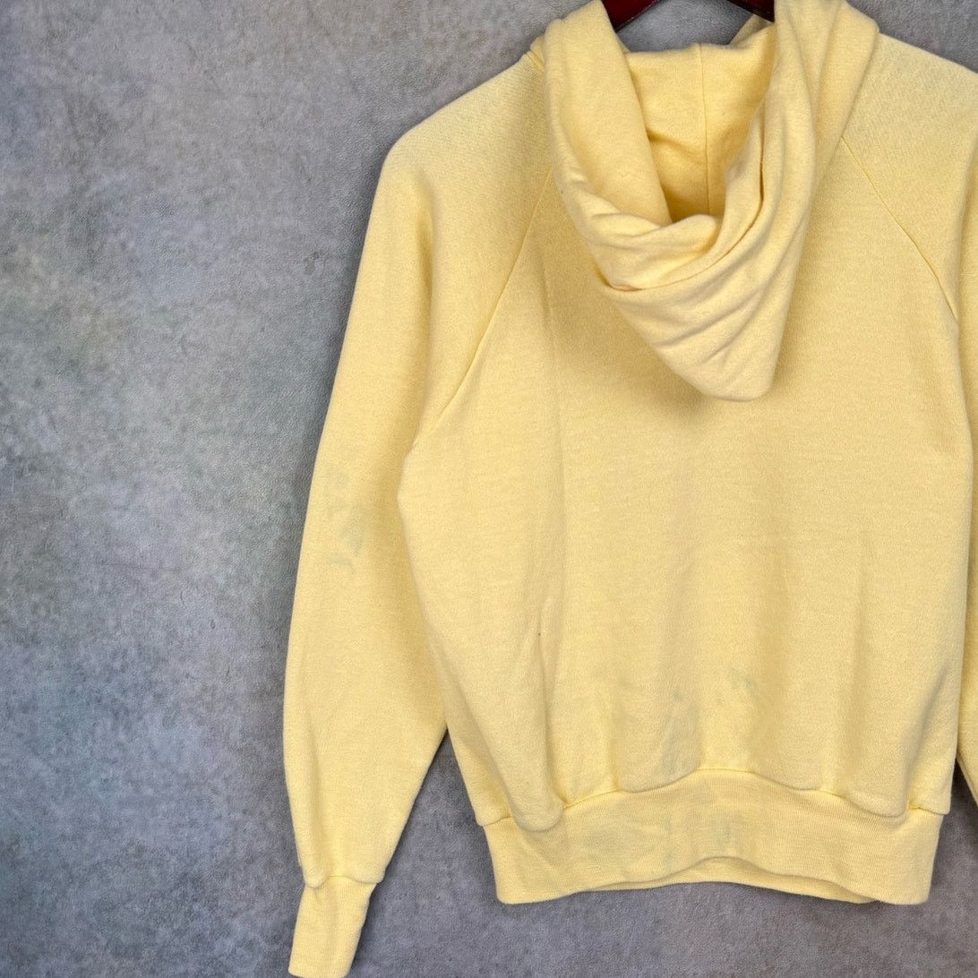 Vintage VTG 80s Blank Hoodie Sweatshirt Womens Sz L Yellow Size L / US 10 / IT 46 - 8 Thumbnail