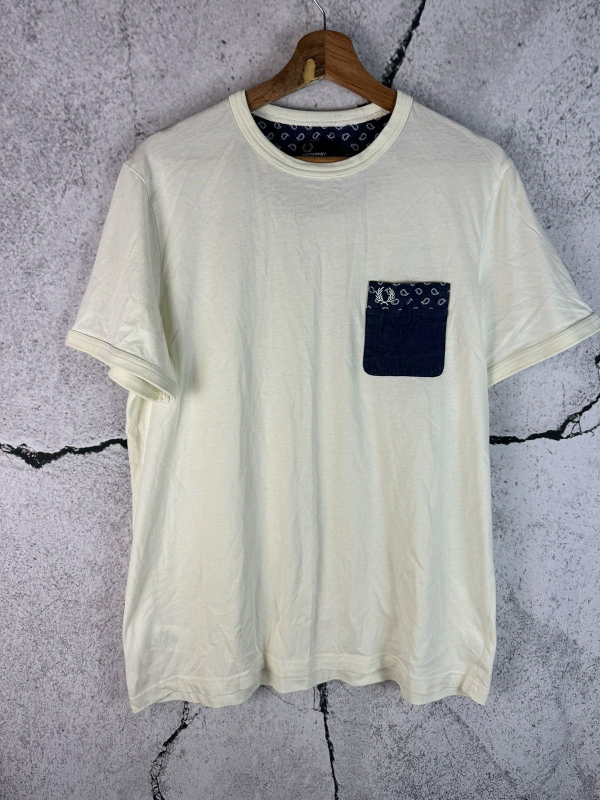 Drake's × Fred Perry Fred Perry Drake's casual plain t-shirt with pocket Size US L / EU 52-54 / 3 - 1 Thumbnail