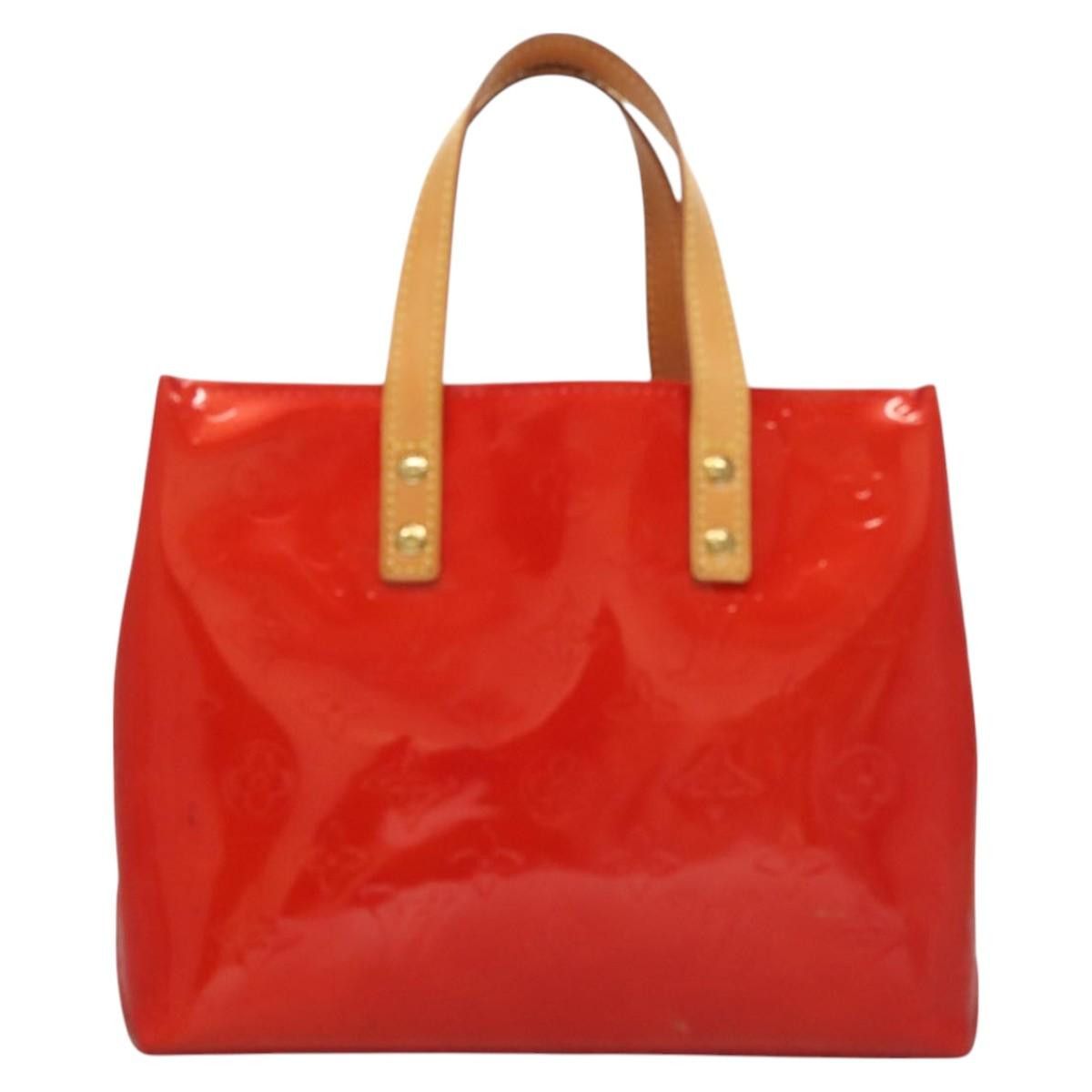 Louis Vuitton LOUIS VUITTON Monogram Vernis Reade PM Hand Bag Red Rouge Size ONE SIZE - 3 Thumbnail