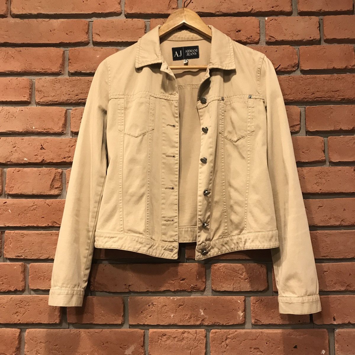 Giorgio Armani Armani jeans jacket beige camel with logo buttons light Size M / US 6-8 / IT 42-44 - 1 Thumbnail