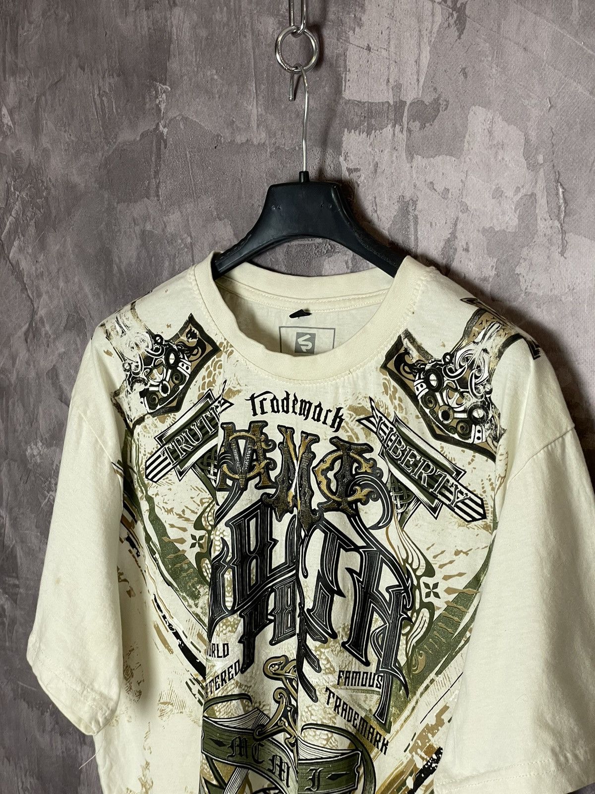 Affliction × Vintage Crazy Vintage Y2K Southpole Cybergoth t shirt Size US XL / EU 56 / 4 - 6 Thumbnail