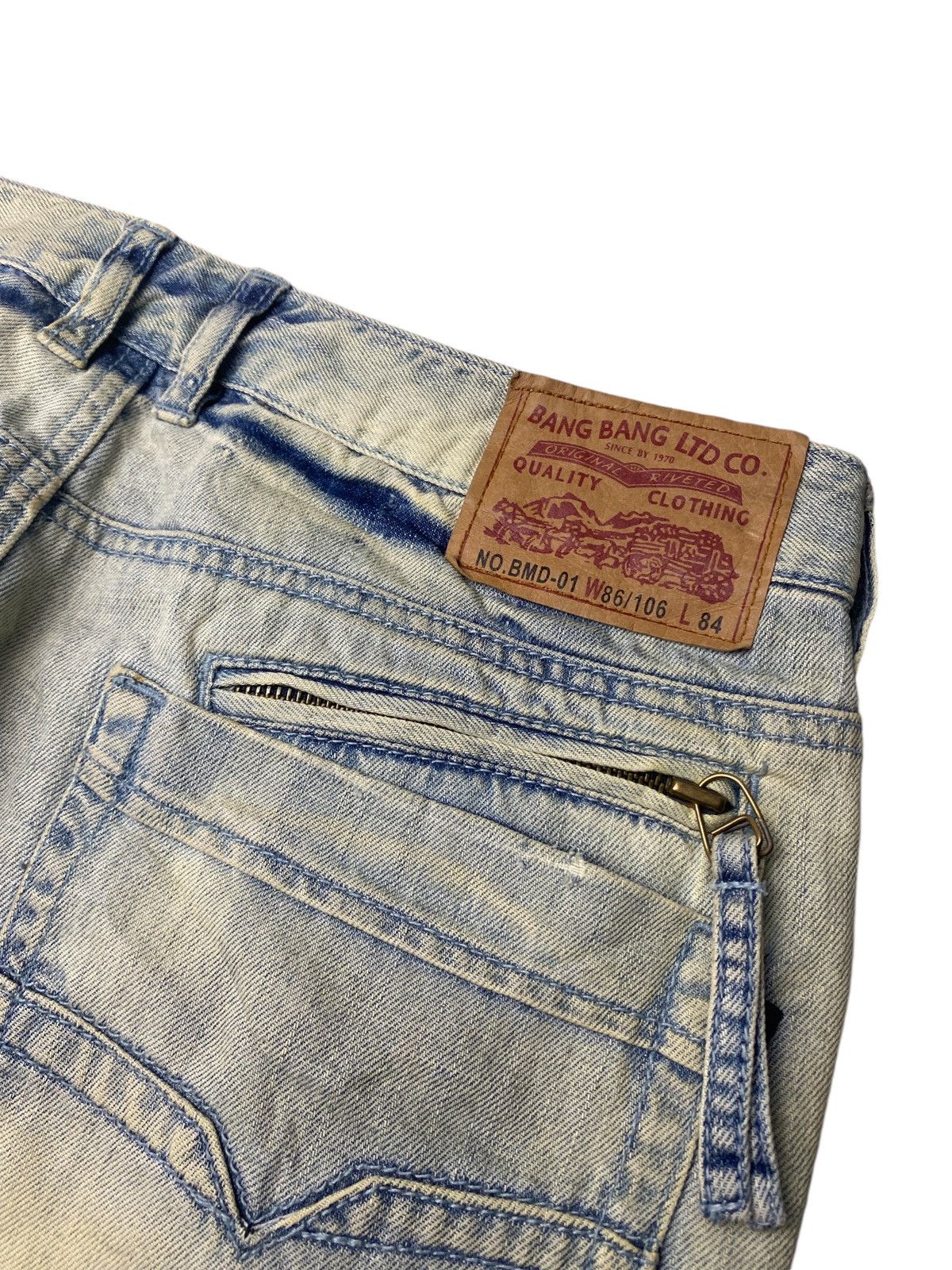 If Six Was Nine 2000's Bang Bang Mudwash Distressed Zip Jeans Size US 29 - 10 Thumbnail