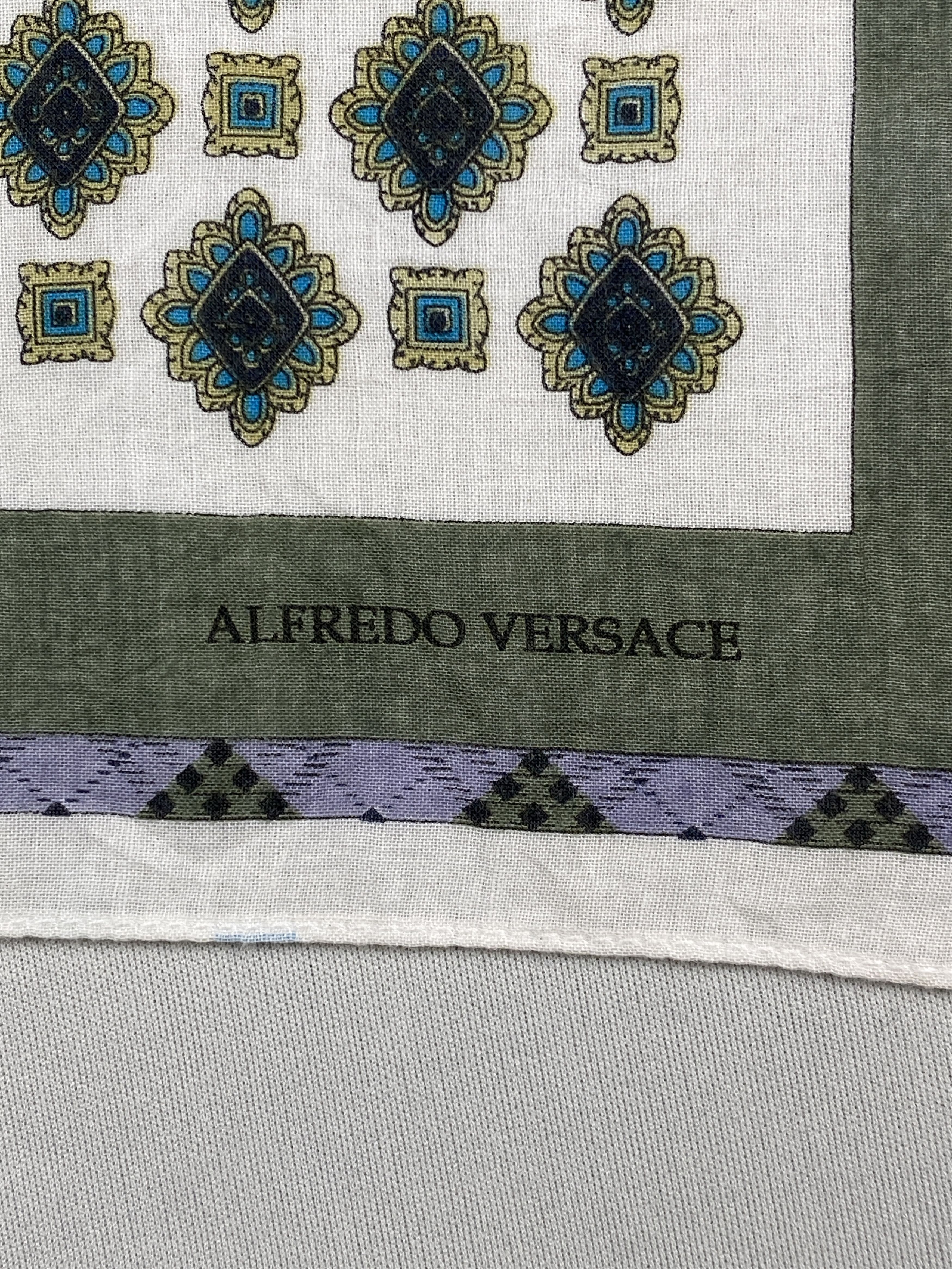Versace Alfredo Versace Handkerchief Pocket Square Bandana HM0037 Size ONE SIZE - 6 Thumbnail