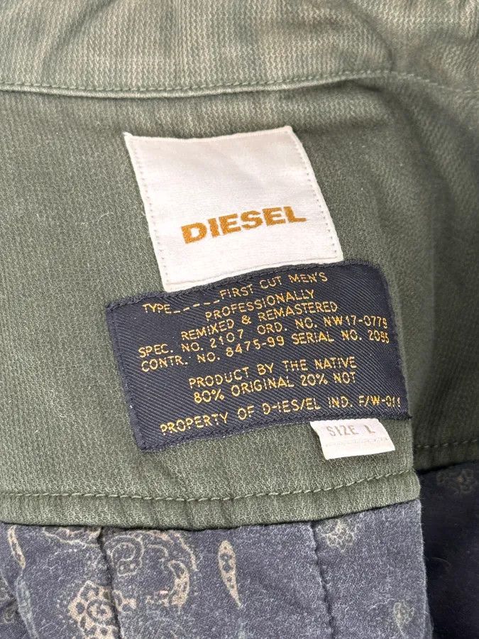 Diesel 2000s Diesel Olive Multi-Pocket Cargo Jacket Nylon Size US M / EU 48-50 / 2 - 10 Thumbnail