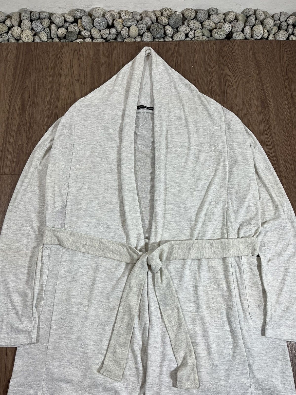Tete Homme Tête Homme Robe Kimono Cardigan – Light Grey Wrap Belted Size US M / EU 48-50 / 2 - 4 Thumbnail