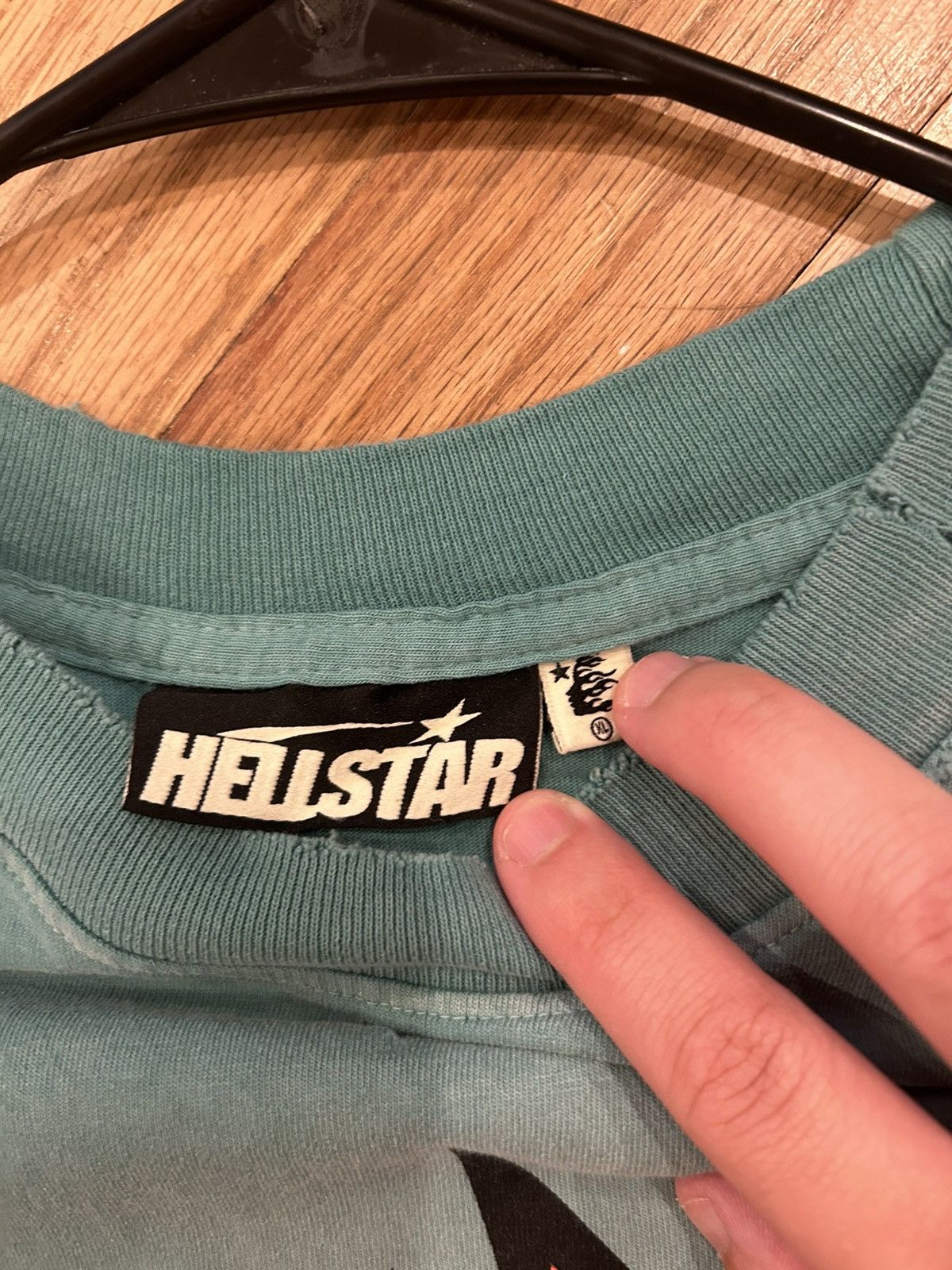 HELLSTAR Aqua Hellstar Cracked T-Shirt Size US XL / EU 56 / 4 - 3 Thumbnail