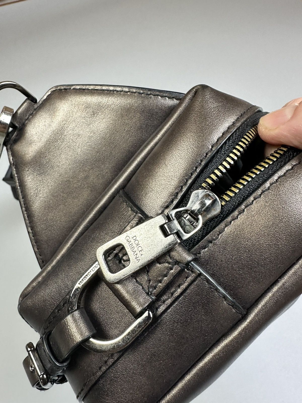 Dolce & Gabbana Dolce&Gabbana leather belt bag metal logo buckle Size ONE SIZE - 9 Thumbnail