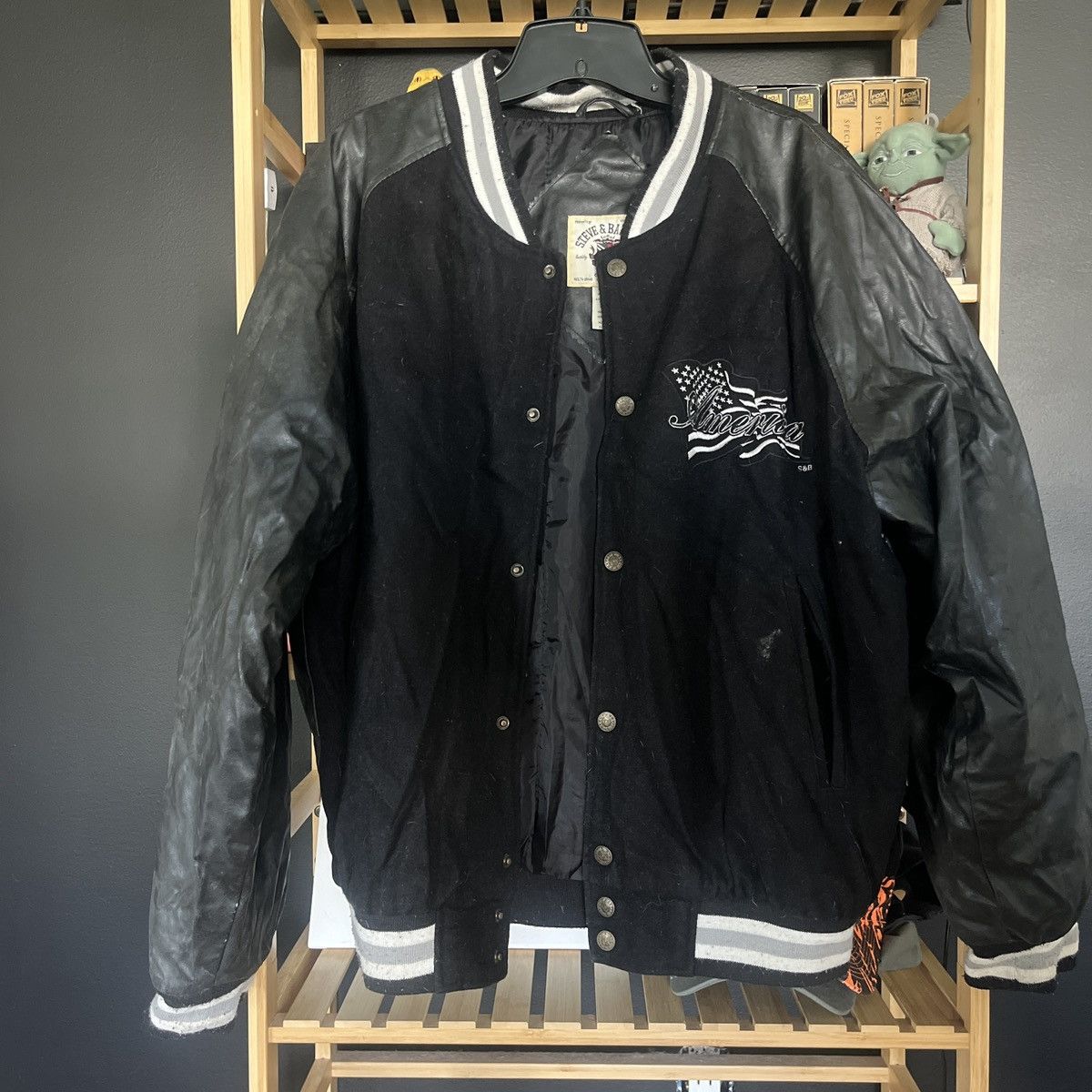 Steve And Barrys Vintage Steve & Barry’s America Flag Varsity Jacket Size US M / EU 48-50 / 2 - 1 Thumbnail