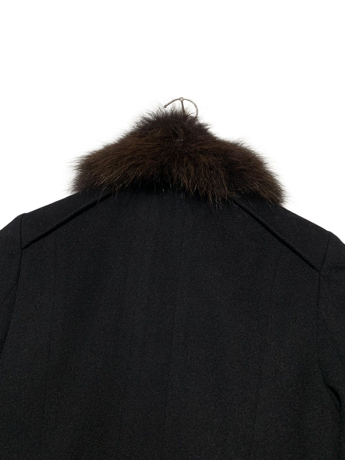Beauty Beast Olive desOlive fox fur collar doublebreast wool rider jacket Size XS / US 0-2 / IT 36-38 - 7 Thumbnail