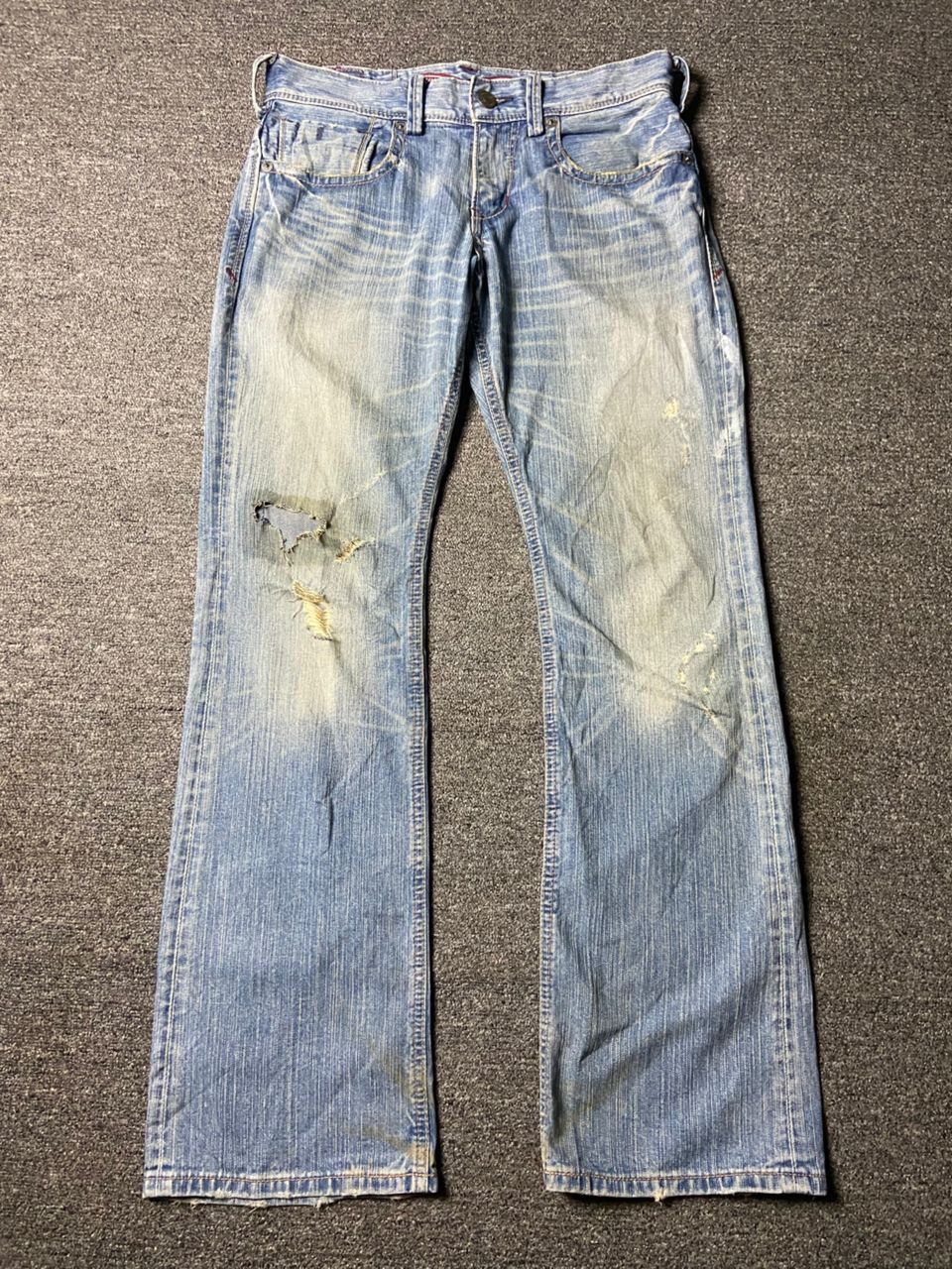 Japanese Brand Liberto XXX Distressed Ripped Denim Jeans (165) Size US 32 / EU 48 - 1 Thumbnail