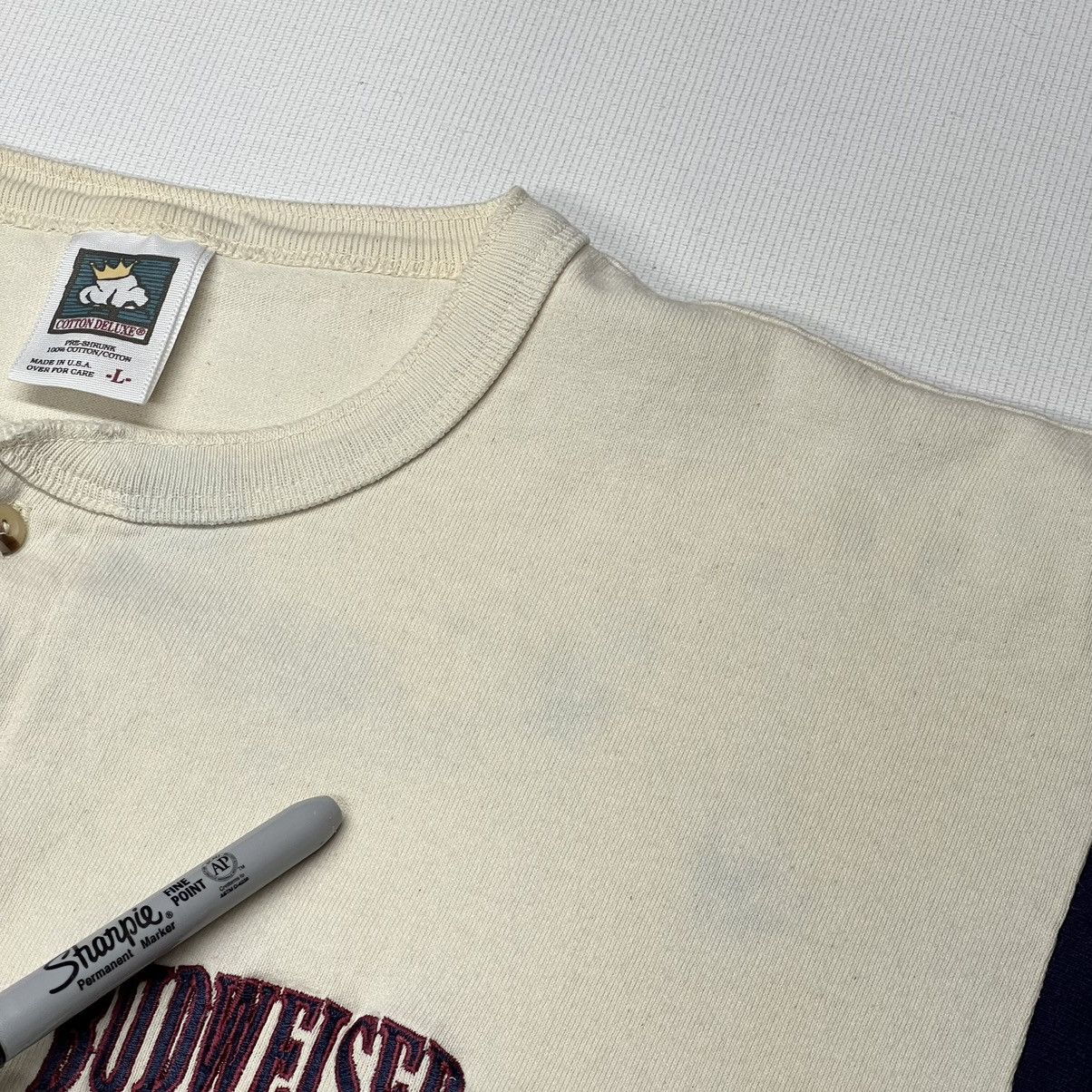 Budweiser × Vintage Budweiser Tee Shirt Henley Button Alcohol Beer Bar Promo Size US L / EU 52-54 / 3 - 11 Thumbnail